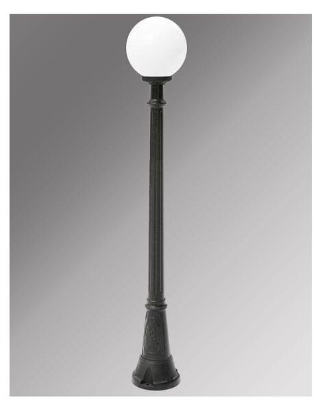 ARTU G250 LAMPIONE CON DIFFUSORE GLOBO D25CM IN RESINA NERA ALTEZZA 170 CM IP55