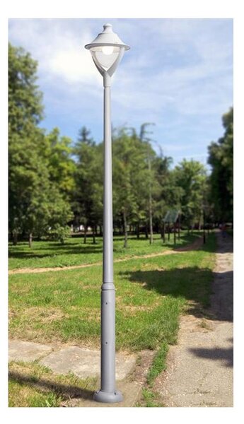EKTOR-BEPPE LAMPIONE ALTEZZA 3 MT IN RESINA GRIGIA O NERA IP65 MADE IN ITALY FUMAGALLI