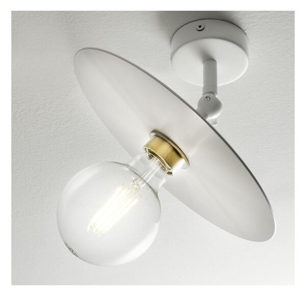 PUB PLAFONIERA MODERNA METALLO BIANCO E PIATTO D30 CM 3 COLORI MADE IN ITALY