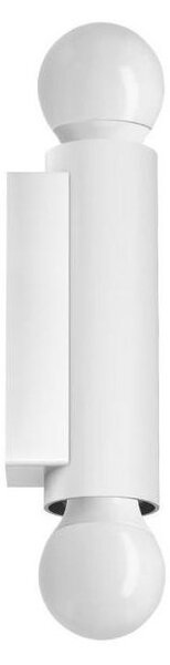 BIRBA APPLIQUE BIEMISSIONE MODERNA COLORE BIANCO CON LAMPADINE A VISTA E27 DELLA LINEA LIGHT