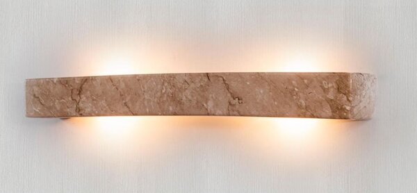 LAMPADA DA PARETE RETTANGOLARE IN TERRACOTTA CON DECORO EFFETTO MARMO RUSTICA MADE IN ITALY