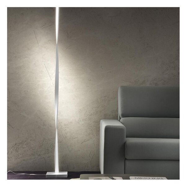TWIST PIANTANA SINUOSA IN METALLO LED 26W LUCE 3000K DIMMERABILE ALTEZZA CM 180 4 COLORI MODERNA