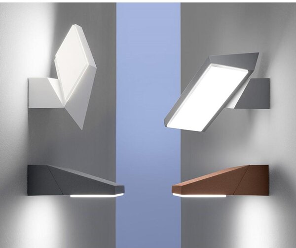 BOB APPLIQUE ORIENTABILE DA ESTERNO IP65 4 COLORI LED 13W LUCE 3000K DESIGN MODERNO