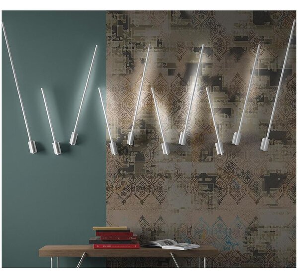 AGO APPLIQUE LINEARE MODERNA BIANCA 3 MISURE LED INTEGRATO LUCE INDIRETTA CCT 3000-4500-6500K