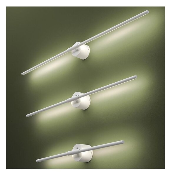 NOOD APPLIQUE ORIENTABILE BIANCA 3 MISURE CON LED INTEGRATO LUCE 3000-4500-6500K