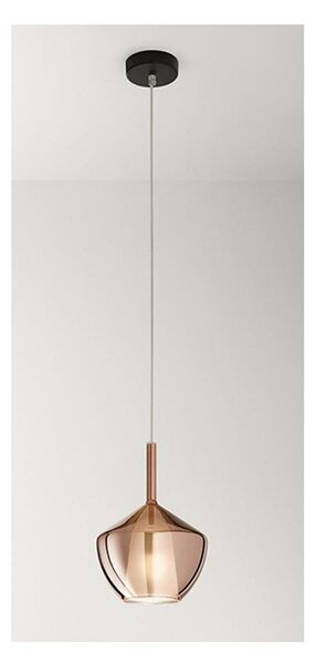 8250 RAIN SOSPENSIONE SINGOLA MODERNA BASE NERA CON DIFFUSORE IN VETRO D20 CM IN 5 COLORI