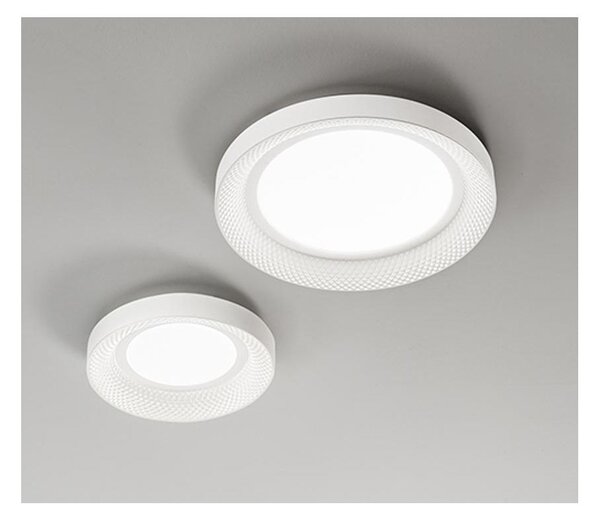 HIVE PLAFONIERA IN METALLO BIANCO O ORO LED INTEGRATO LUCE 3000K-4000K CCT 2 MISURE MODERNA
