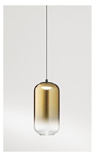 8157 HUNTER SOSPENSIONE SINGOLA A LED 5W LUCE 3000K CON BASE NERA E DIFFUSORE IN VETRO DI 4 COLORI (8214) MODERNA