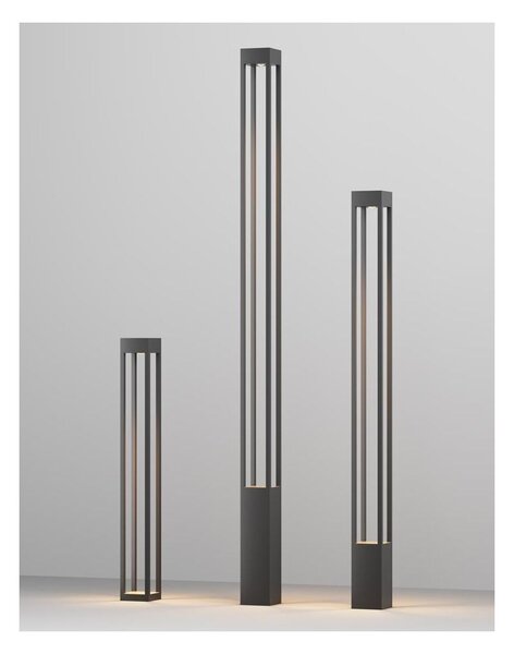 ELBE PALO DA ESTERNI IP65 ANTRACITE 3 MISURE LED INTEGRATO LUCE 3000K SQUADRATO MODERNO