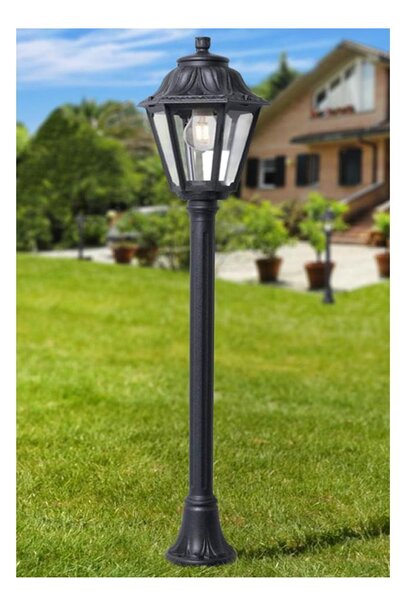 MIZAR RUT LAMPIONE IN RESINA NERA ALTEZZA 115 CM IP55 FUMAGALLI MADE IN ITALY