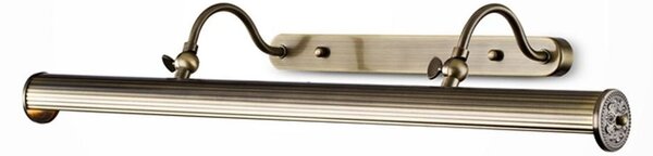 GOVANNI APPLIQUE DA SPECCHIO ORIENTABILE IN METALLO FINITURA BRONZO CLASSICA LAMPADINE 4XE14