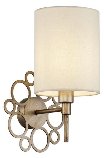 ANNA APPLIQUE CLASSICA IN METALLO ORO ANTICO CON PARALUME IN PVC PANNA LAMPADINA 1XE14