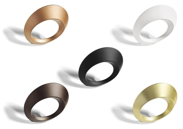 OLO LAMPADA DA PARETE OVALE IN ALLUMINIO 5 COLORI LED 33W LUCE 2700-3000-4000K MODERNA