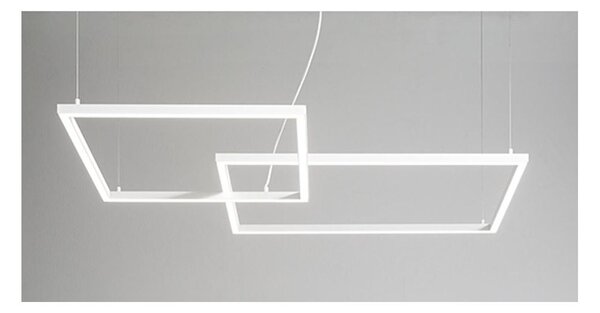 CROSS LAMPADARIO A SOSPENSIONE BIANCO O NERO LED 64W LUCE CCT 3000K-4000K-6000K DIMMERABILE MODERNO