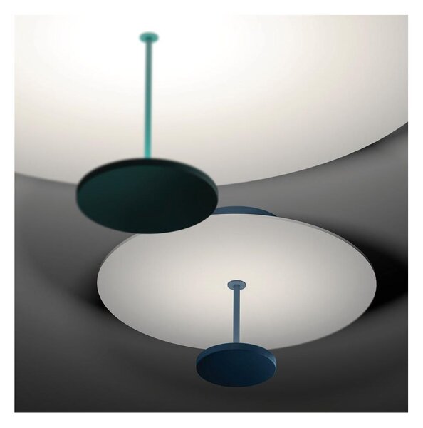 STILO PLAFONIERA BIANCA D74 CM CON DIFFUSORE IN 5 COLORI LED 35W LUCE 2700K E 3000K DESIGN MODERNO
