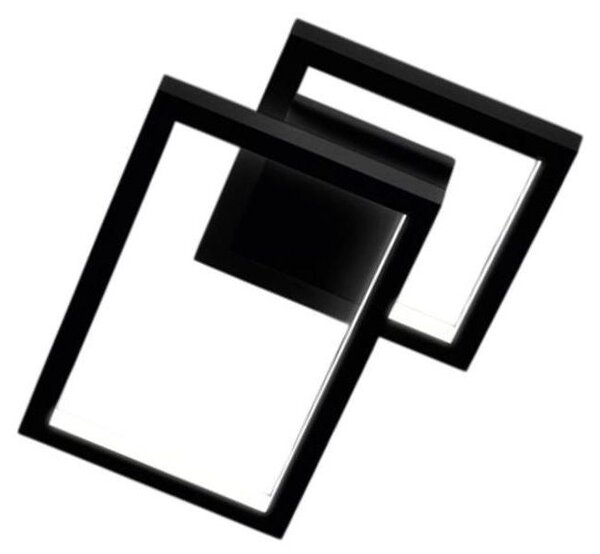 CROSS PLAFONIERA BIANCA O NERA 3 MISURE LED INTEGRATO LUCE CCT 3000K-4000K-6000K DIMMERABILE MODERNA