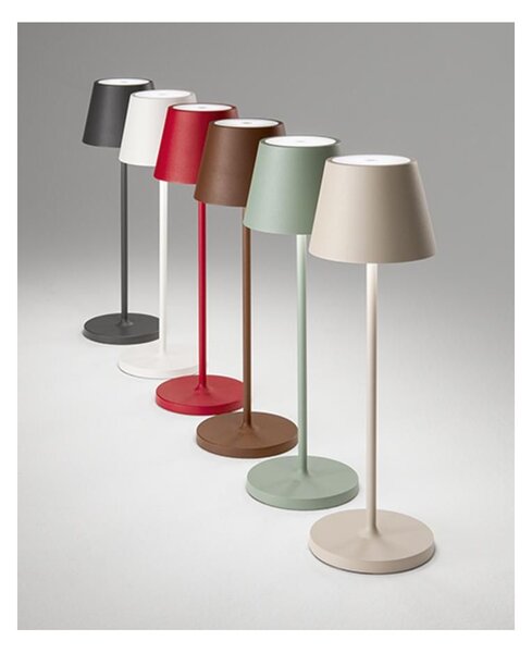 DIVA LAMPADA DA TAVOLO H39 CM IP54 CON BATTERIA RICARICABILE TOUCH DIMMER LED 2W LUCE 3000K 6 COLORI