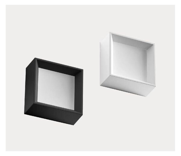 TARA MINI PLAFONIERA QUADRATA PICCOLA 15X15 CM BIANCA E NERA LED 8W LUCE 2700K-3000K LINEA LIGHT