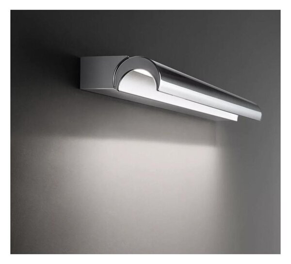 HALFPIPE APPLIQUE MODERNA IN 3 MISURE LED INTEGRATO LUCE 3000K BIANCA,ALLUMINIO O NERA MADE IN ITALY