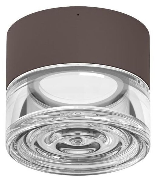 HORUS CONCENTRIC LAMPADA ROTONDA D12.6 CM CON VETRO FUME,AMBRA O TRASPARENTE LED 11W LUCE 3000K IP65