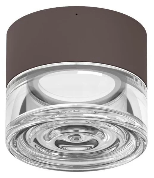 HORUS CONCENTRIC LAMPADA ROTONDA D12.6 CM CON VETRO FUME,AMBRA O TRASPARENTE LED 11W LUCE 3000K IP65
