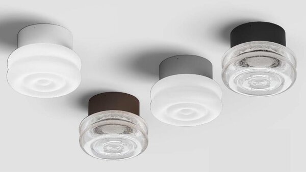 BLANK PLAFONIERA/APPLIQUE IP65 LED 11W LUCE 3000K 4 COLORI CON DIFFUSORE IN VETRO MODERNA LINEA LIGHT
