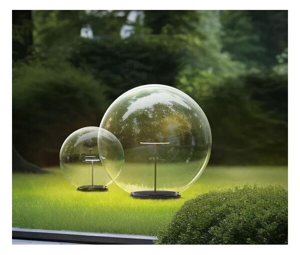 ROLLING SKY LAMPADA DA GIARDINO CON SFERA D50 CM IP65 LED 22W LUCE 2700K-3000K NERA O MARRONE MADE IN ITALY