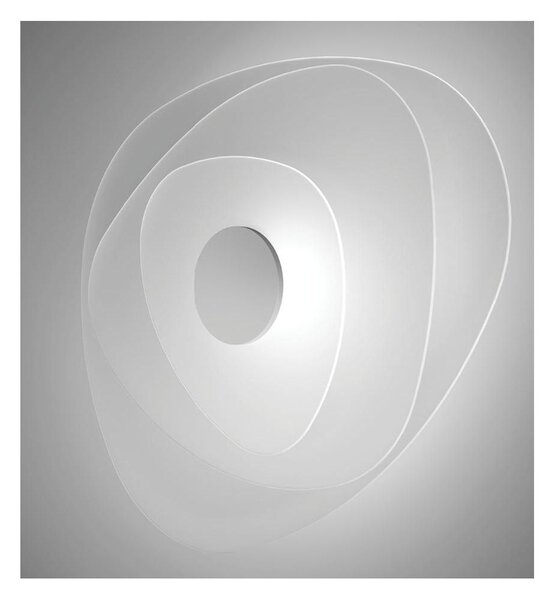 JOINT APPLIQUE OVALE MODERNA IN METALLO BIANCO LED 19W LUCE 2700K E 3000K MADE IN ITALY LINEA LIGHT