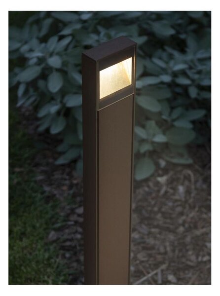 PEAK PALO DA GIARDINO 2 MISURE LED INTEGRATO LUCE 3000K ANTRACITE E MARRONE MADE IN ITALY LINEA LIGHT