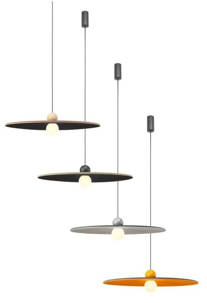 NUWA LAMPADARIO IN FELTRO FONOASSORBENTE D60 CM IN 4 COLORI LED 7W LUCE 2700K-3000K MODERNO