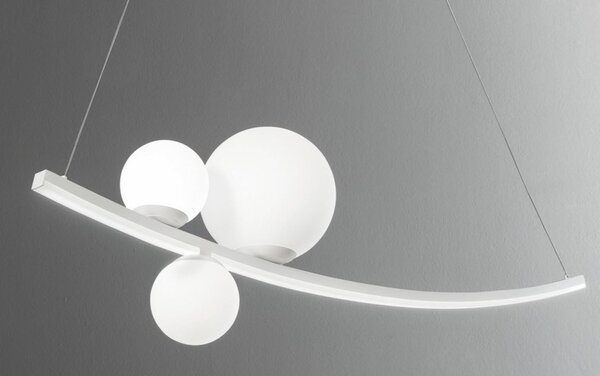 ALTALENA SOSPENSIONE LAMPADARIO BIANCA LED DIMMERABILE 48W 4800LM DI ONDALUCE