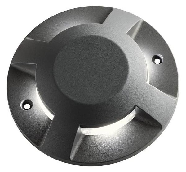 XPUCK 4L SEGNAPASSO DA INCASSO ROTONDO IP67 LED 12W LUCE 3000K-4000K IN ALLUMINIO ANTRACITE