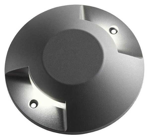 XPUCK 2L SEGNAPASSO DA INCASSO ROTONDO IP67 LED 12W LUCE 3000K-4000K ALLUMINIO FINITURA ANTRACITE