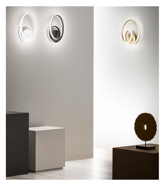 DIVA APPLIQUE MODERNA GEA LUCE LED 21W LUCE 3000K ALLUMINIO 3 FINITURE COLORE