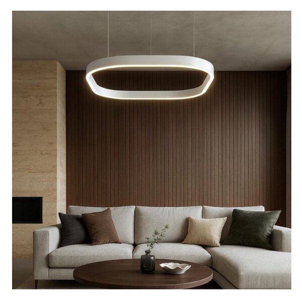 CRISEIDE SOSPENSIONE QUADRATA IN 2 MISURE LED INTEGRATO LUCE 3000K ALLUMINIO 5 COLORI MODERNA
