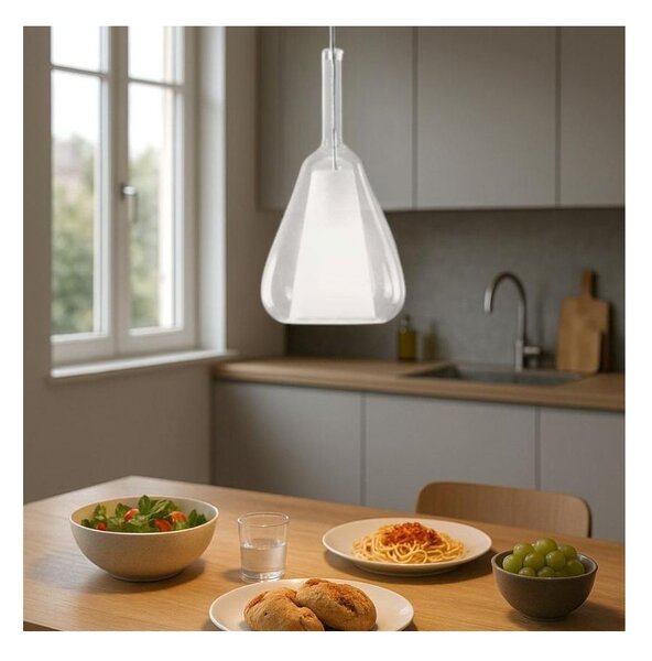 OFELIA S11 SOSPENSIONE SINGOLA IN VETRO DISPONIBILE IN 8 COLORI LAMPADINA ATTACCO E27 MODERNA