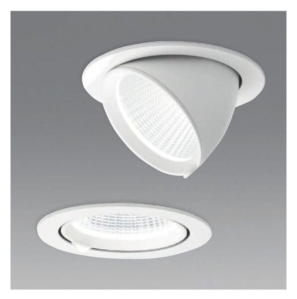 FARETTO DA INCASSO ORIENTABILE 2 MISURE LED 20W-40W LUCE 3000K-4000K ALLUMINIO BIANCO DESIGN MODERNO