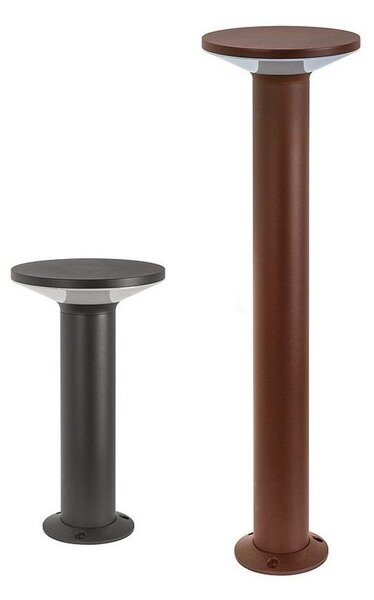 PALETTO DA GIARDINO 2 MISURE LED 12W LUCE 3000K-4000K IP65 ALLUMINIO ANTRACITE E MARRONE GEA LUCE