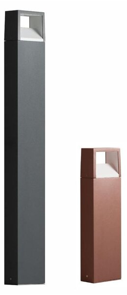 PALO DA GIARDINO IP54 IN 2 MISURE LED 9W LUCE CCT 3000K,4000K,6500K ALLUMINIO ANTRACITE O MARRONE