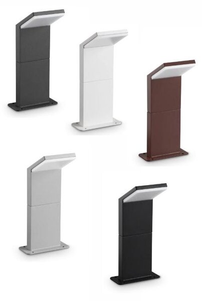 PALETTO DA ESTERNO H30 CM ALLUMINIO 5 COLORI IP54 LED 8,5W LUCE 3000K DESIGN MODERNO