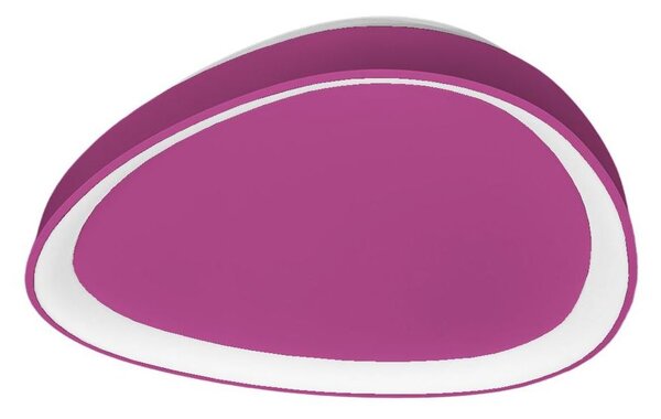 TRIS PLAFONIERA OVALE L50 CM CON LED INTEGRATO 36W LUCE CCT 3000K-4000K IN METALLO 21 FINITURE COLORE