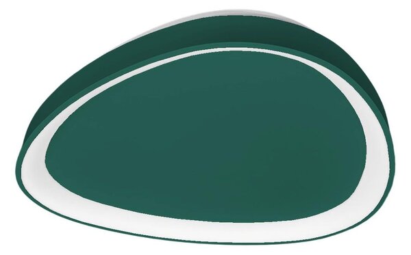 TRIS PLAFONIERA OVALE L65 CM CON LED INTEGRATO 48W LUCE CCT 3000K-4000K IN METALLO 21 FINITURE COLORE