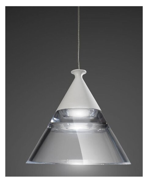 CONY SOSPENSIONE SINGOLA D14 CM LED 7W CCT 3000K-4000K IN METALLO 3 COLORI CON DIFFUSORE TRASPARENTE