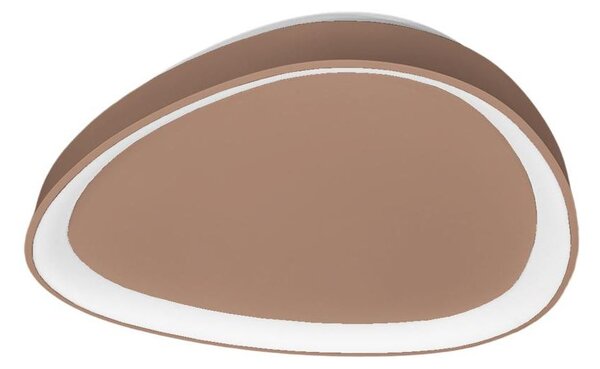 TRIS PLAFONIERA OVALE L35 CM CON LED INTEGRATO 30W LUCE CCT 3000K-4000K IN METALLO 21 FINITURE COLORE