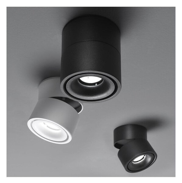 JOINT PLAFONIERA APPLIQUE ROTONDA CON PROIETTORE A LED 11W BIANCO O NERO ORIENTABILE