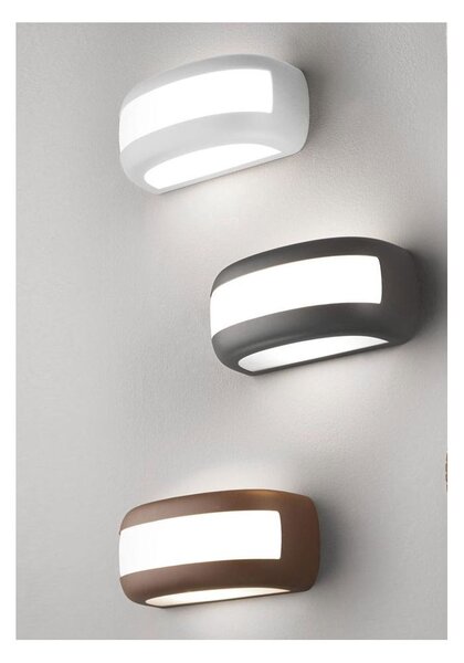 NAIL APPLIQUE DA ESTERNO IP54 ANTRACITE,RUGGINE E BIANCA LUCE DIFFUSA MODERNA LAMPADINA ATTACCO E14