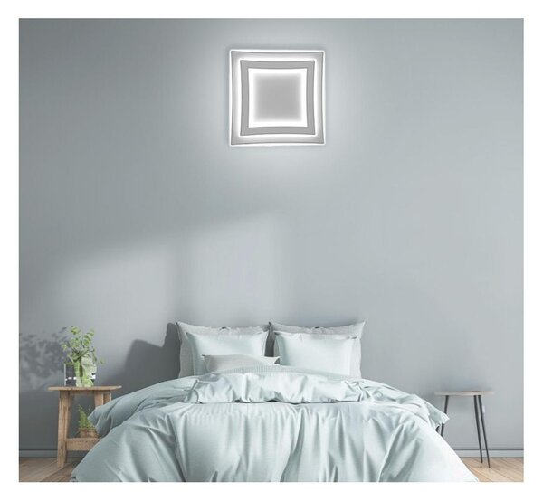 CANOPY PLAFONIERA SMART 50X50 CM LED 52W LUCE DIMMERABILE CON TELECOMANDO INCLUSO ULTRA MODERNA