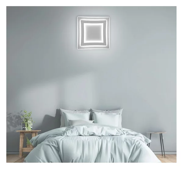 CANOPY PLAFONIERA SMART 50X50 CM LED 52W LUCE DIMMERABILE CON TELECOMANDO INCLUSO ULTRA MODERNA