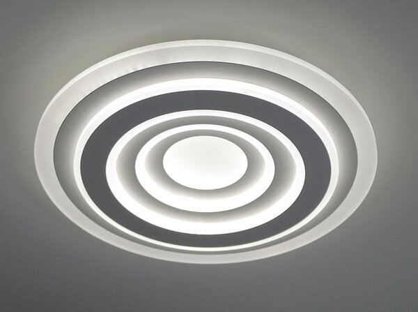 CONCENTRIC LAMPADA ROTONDA D40 CM LED 36W LUCE CCT 3000K-4000K IN METALLO BIANCO ORIGINALE E MODERNA