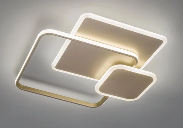 DECLINE 3 PLAFONIERA LED 60W LUCE CCT 3000K-4000K IN METALLO BIANCO E SABBIA DESIGN MODERNO